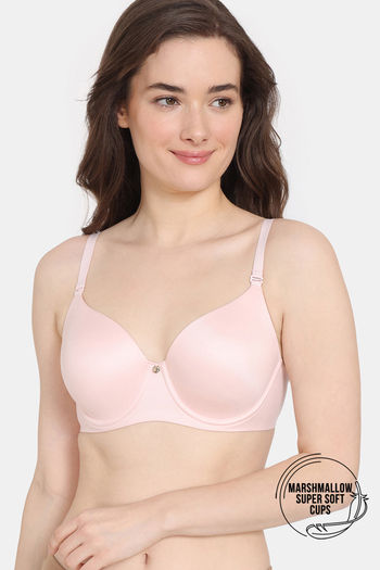 Buy Zivame Marshmallow Padded Wired 3/4th Coverage T-Shirt Bra - Mary Rose